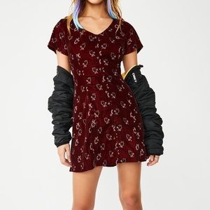 Obey Velvet Rouge Dress
